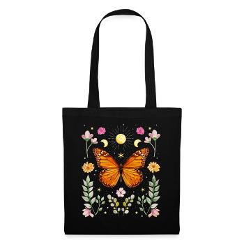 Cottagecore Aesthetic Schmetterling Witchy Celesti - Stoffbeutel - Schwarz - Vorne
