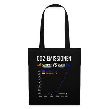 CO2 Emissions Chart Germany VS World - Tote Bag - black - Front