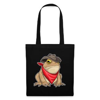 Frog Cowboy Cowboy Hat - Sac en tissu - noir - Devant