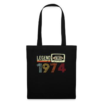 1974 Birthday Vintage Cassette - Sac en tissu - noir - Devant