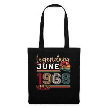55ème Anniversaire Juin Millésime 1968 Légendaire - Sac en tissu - noir - Devant