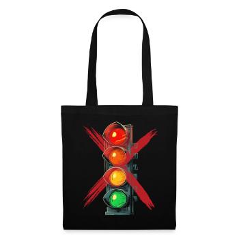 Traffic light traffic light government prohibition sign - Tote Bag - black - Front