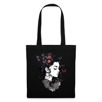 Gothic Girls and Butterflies: Aesthetic - Tote Bag - black - Front