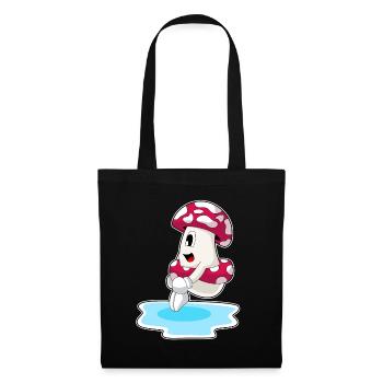 Saut d’eau à la nage aux champignons Été - Sac en tissu - noir - Devant