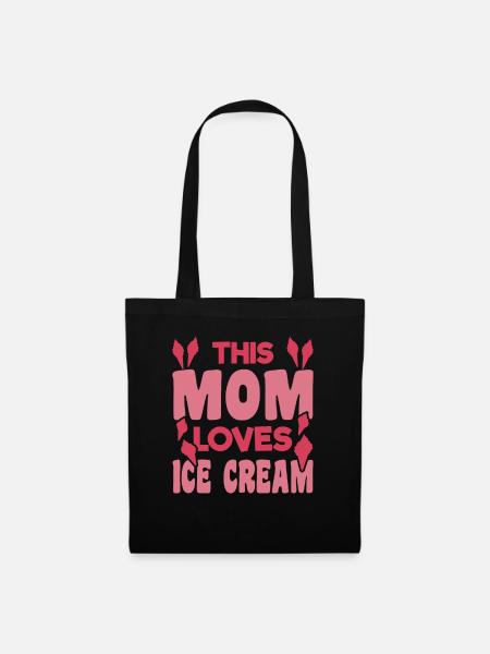 Eiscreme Mama - Stoffbeutel - Schwarz