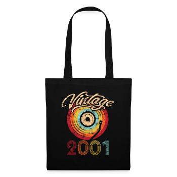 2001 Anniversaire Vinyle Vintage - Sac en tissu - noir - Devant