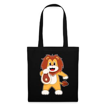 Viande de lion - Sac en tissu - noir - Devant