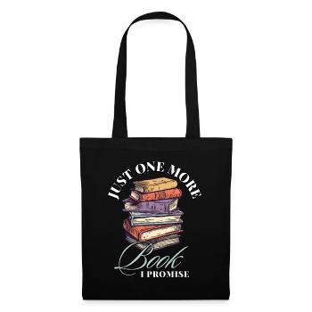 Encore un livre que je promets: Bookworms Design - Sac en tissu - noir - Devant