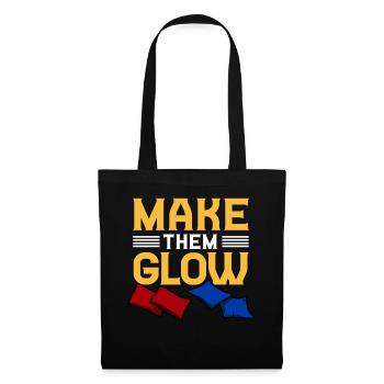 Trou de maïs Cornhole - Sac en tissu - noir - Devant