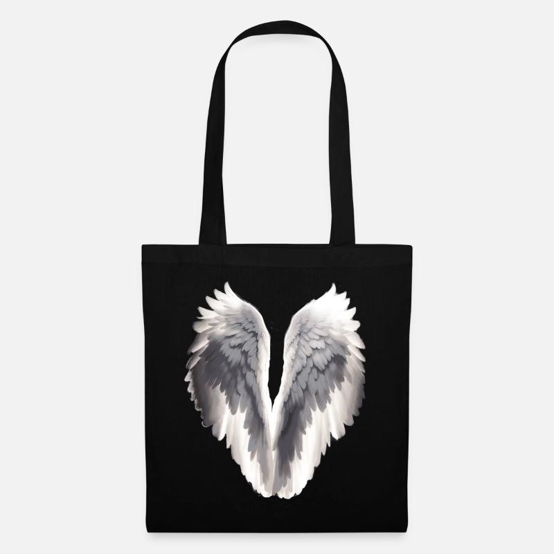 Ailes d’ange - Sac en tissu - noir