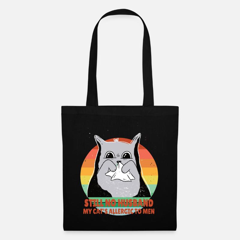 My cat is allergic to men - Stoffbeutel - Schwarz
