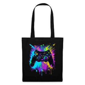 Colorful Graffiti Gaming Controller - Tote Bag - black - Front