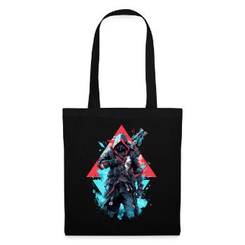 Epic Gamer Cyber Assassin in Blue and Red - Tote Bag - black - Front