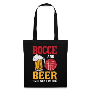 Joueur de pétanque drôle - Sac en tissu - noir - Devant