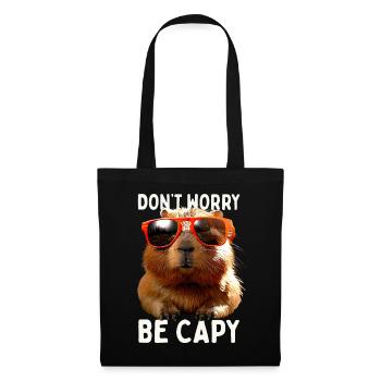 Capybara Dont Worry Be Capy Capybara Rodent - Tote Bag - black - Front