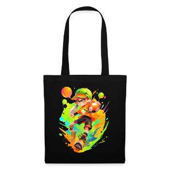 Table de baby-foot de dessin animé cool dans le style de jeu de street art - Sac en tissu - noir - Devant