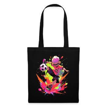 Cool Cartoon Footballer - Street Art Gaming Design - Sac en tissu - noir - Devant