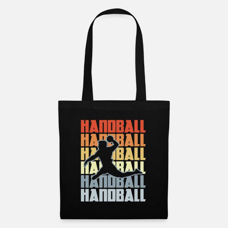 Vintage Handball - Stoffbeutel - Schwarz