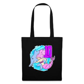Fille - 10e anniversaire Sirène - Fille - Sac en tissu - noir - Devant