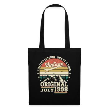 25th Birthday Man Original July Vintage 1998 - Tote Bag - black - Front