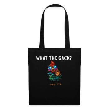 Chicken Rooster Funny Chicken Saying what the gack - Tote Bag - black - Front