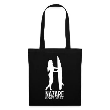 Nazare Surfer Girl Portugal - Sac en tissu - noir - Devant