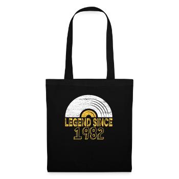 1982 Birthday Vinyl Legend since - Tote Bag - black - Front