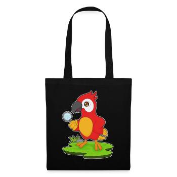 Perroquet Détective Loupe - Sac en tissu - noir - Devant