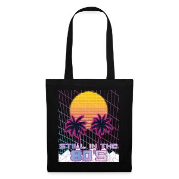 Retro Synthwave 80s Vintage Streetwear - Tote Bag - black - Front