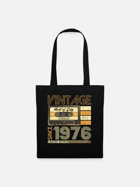 47th Birthday Man Original July Vintage 1976 - Tote Bag - black