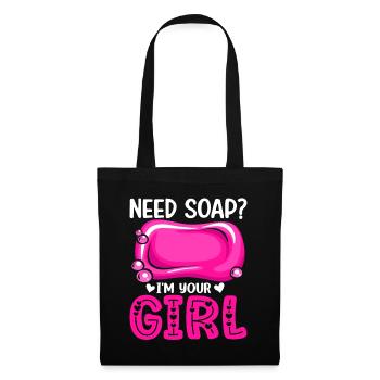 Fabrication de savon, savonnier, savonologue - Sac en tissu - noir - Devant