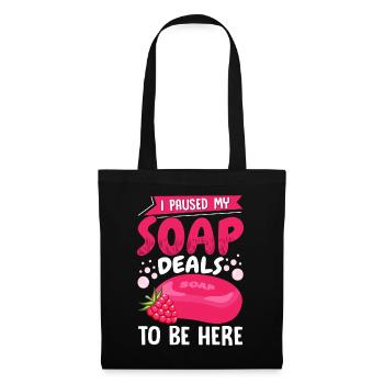 Fabrication de savon, savonnier, savonologue - Sac en tissu - noir - Devant