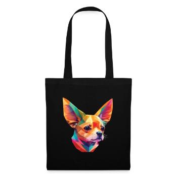 Chihuahua Hund tolles Hunde Design lustiges Tier - Stoffbeutel - Schwarz - Vorne