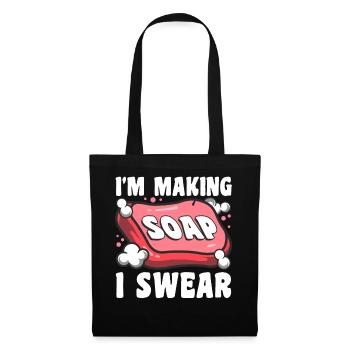 Fabrication de savon, savonnier, savonologue - Sac en tissu - noir - Devant