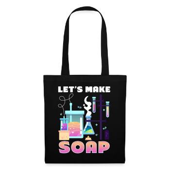 Fabrication de savon, savonnier, savonologue - Sac en tissu - noir - Devant