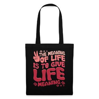 Hippie Retro Peace Kid - Tote Bag - black - Front