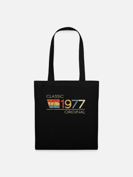1977 Geburtstag Classic Original - Stoffbeutel - Schwarz