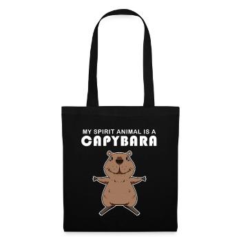 Capybara Capybara Cadeau - Sac en tissu - noir - Devant