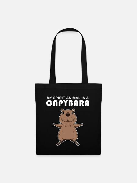 Capybara Capybara Cadeau - Sac en tissu - noir