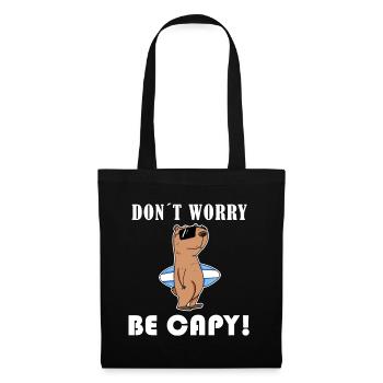 Capybara Capybara Cadeau - Sac en tissu - noir - Devant