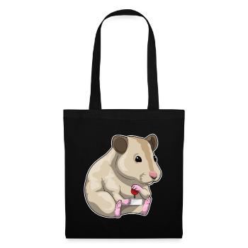 Hamster Gamer Controller - Stoffbeutel - Schwarz - Vorne