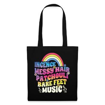 Drôle de gentillesse de paix hippie - Sac en tissu - noir - Devant