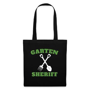 Gärtner Hobbygärtner Landschaftsbau Garten Sheriff - Stoffbeutel - Schwarz - Vorne
