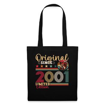 22nd Birthday Man Angler Fishing Vintage 2001 - Tote Bag - black - Front