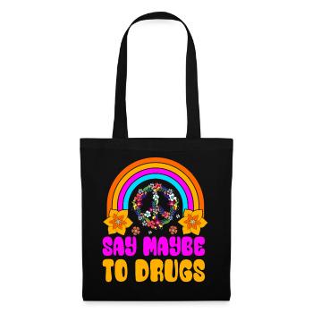 Funny hippie - Tote Bag - black - Front