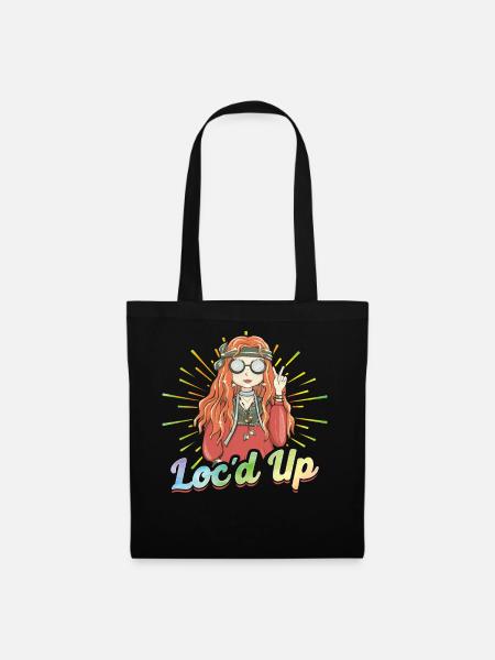 Hippie Dreadlocks Rasta - Stoffbeutel - Schwarz