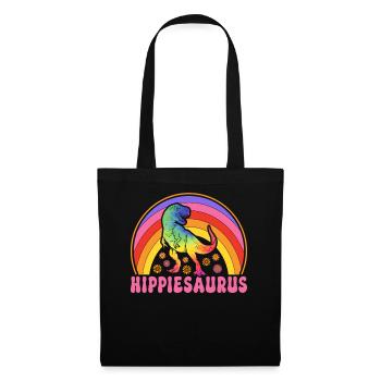 Drôle Hippie Dinosaure Trex Groovy - Sac en tissu - noir - Devant