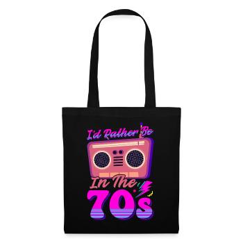 Lustige Hippie Vaporwave Retro - Stoffbeutel - Schwarz - Vorne