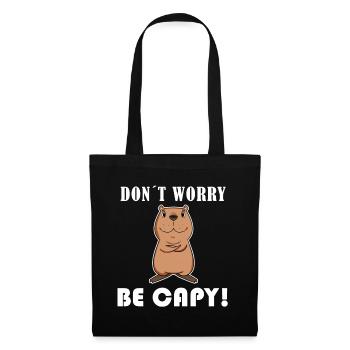 Capybara Wasserschwein - Sac en tissu - noir - Devant