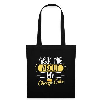 Heavenly delicious: Ask me about my cheesecake - Tote Bag - black - Front